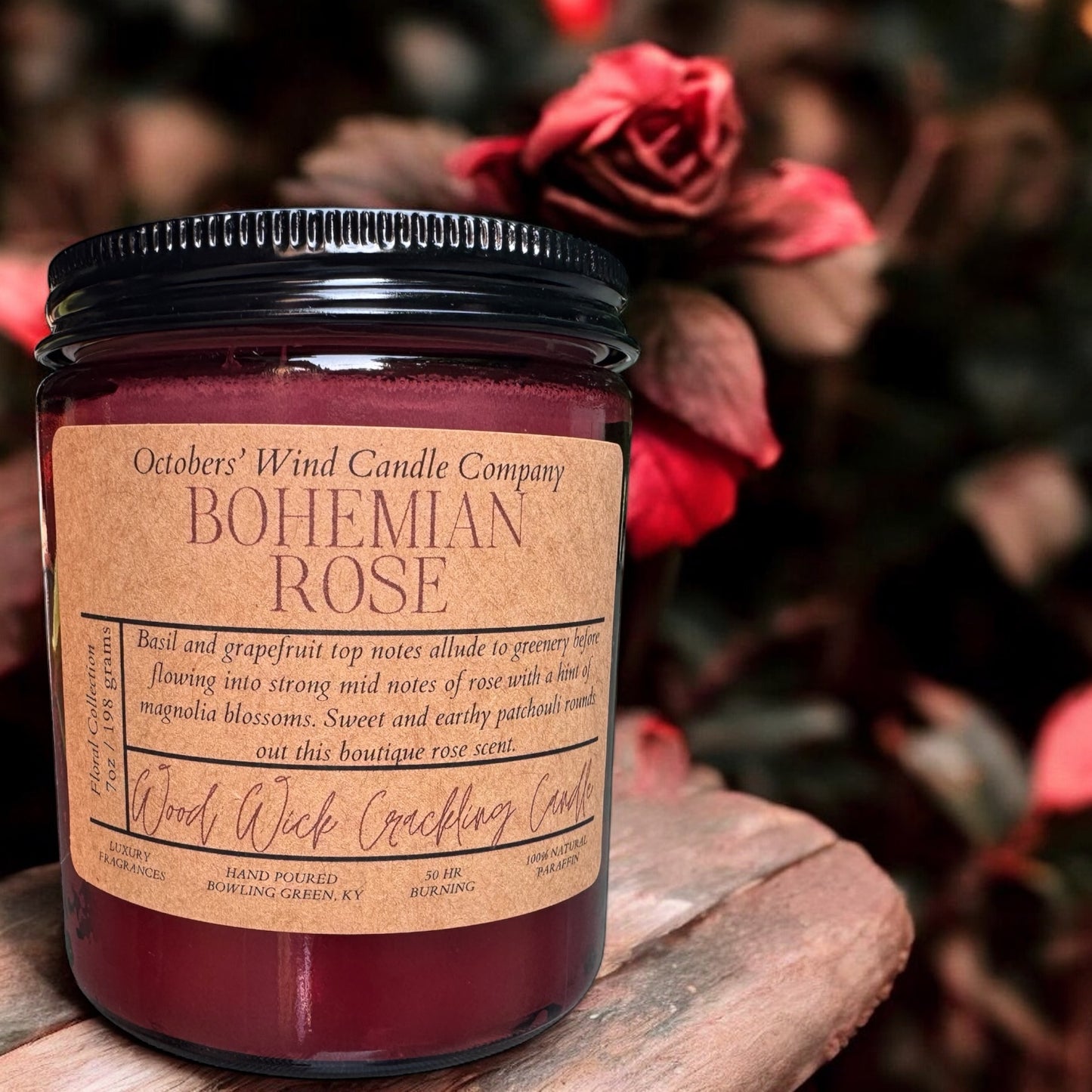 Bohemian Rose Candle